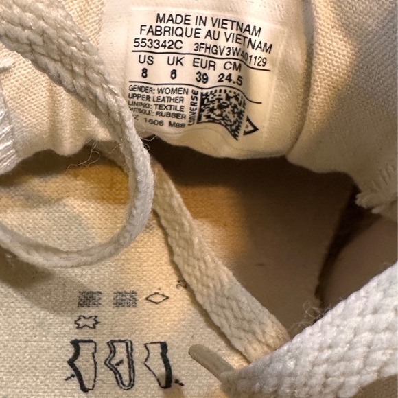 Converse Chuck Taylor All Star Madisson Gold Metallic Glitter Top Sneakers  8 - Picture 10 of 11